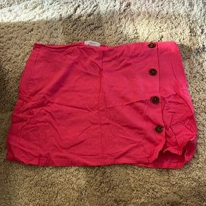 Primark hot pink side button up short skirt